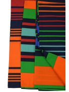 Next Home sötétkék, színes csíkos párnahuzat – 75x50 cm