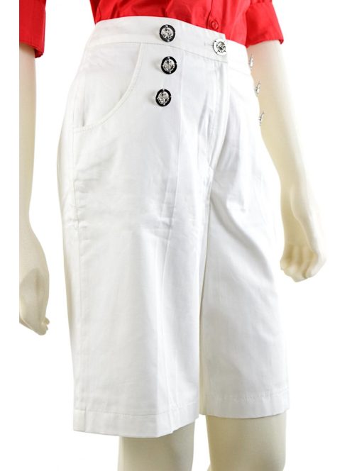 Tuzzi fehér, horgonyos női rövidnadrág – 36