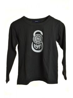 Gant sötétszürke, mintás fiú hosszú ujjú póló