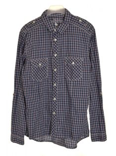 Grand & Hills kockás, hosszú ujjú férfi ing – XL