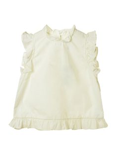 Vero Moda tojásfehér, fodros, ujjatlan női blúz – M