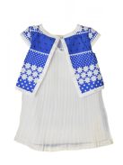 Boboli kék, fehér, virágmintás lány ruha – 104