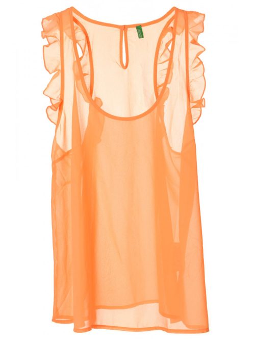 Benetton narancssárga, sifon női felső – XS
