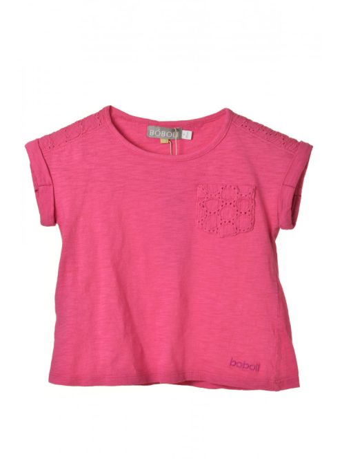 Boboli pink, lyukacsos lány póló – 104