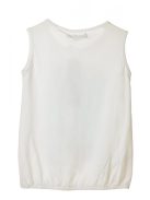 Boboli fehér, ujjatlan, gumis lány póló – 104