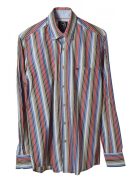 State of Art színes csíkos, hosszú ujjú férfi ing – S