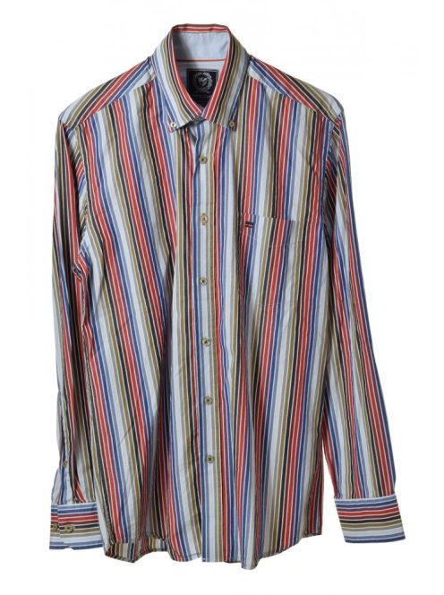 State of Art színes csíkos, hosszú ujjú férfi ing – S