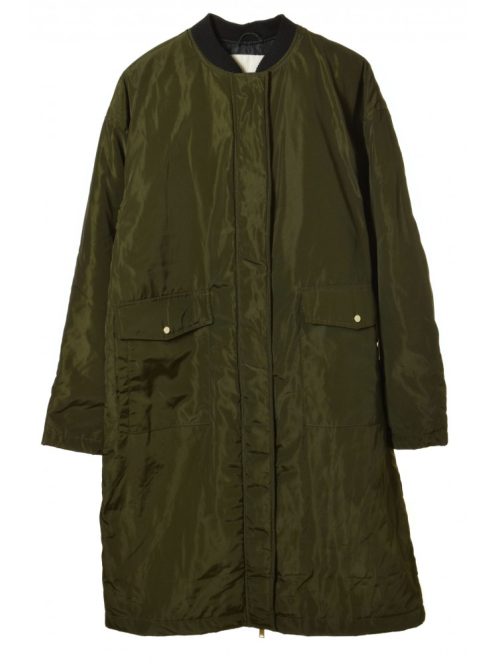 Pull&Bear khaki férfi parka kabát – M