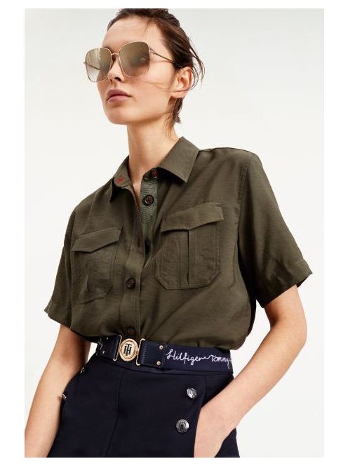 Tommy Hilfiger sötétzöld női blúz