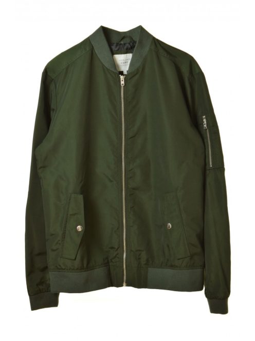 Jack & Jones sötétzöld bomber dzseki – L