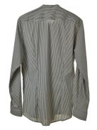 QB24 szürke csíkos, hosszú ujjú férfi ing – L