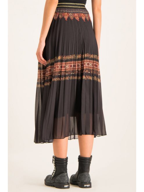 Desigual Alexandra fekete, rakott női szoknya – 36