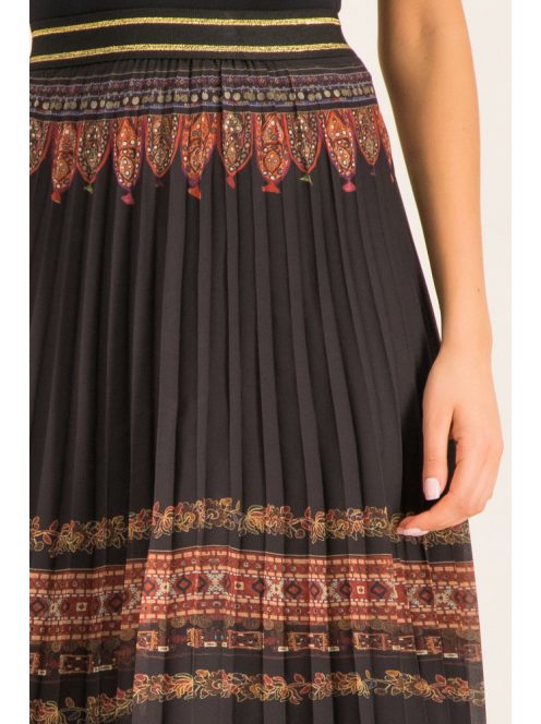 Desigual Alexandra fekete, rakott női szoknya – 36