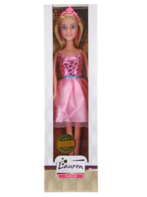 Lauren Glamour barbi baba – 29 cm, rózsaszín