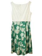 Comma fehér-zöld női ujjatlan ruha – 40