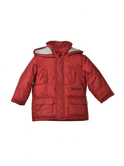 BHPC piros, pamut béléses bébi téli kabát