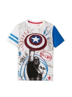 Desigual Amerika kapitány fehér fiú póló – 11-12 év