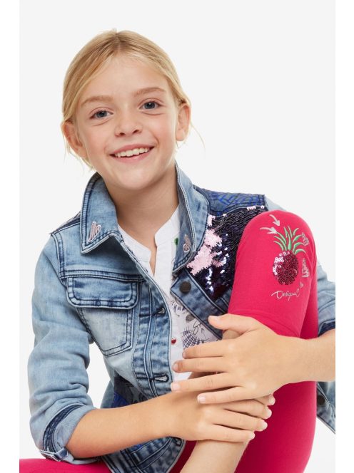 Desigual Cross pink lány leggings – L