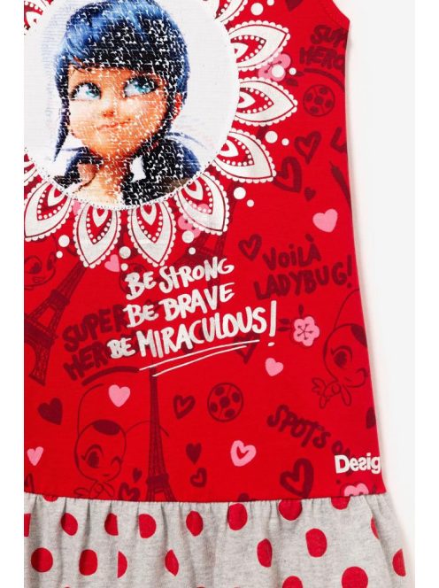 Desigual Csodálatos Katicabogár piros lány ruha