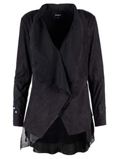 Desigual Lua fekete bársony női felső – 40