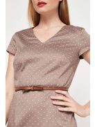 Comma barna, pöttyös női ruha – 44