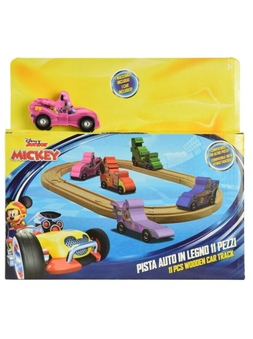 Disney szereplős fa autó pályával – Minnie Egér