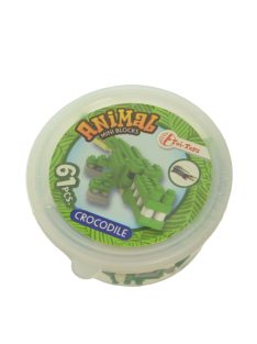   Animal mini blocks állatos építő játékok – krokodil, 61 db