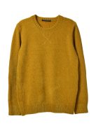 Sisley barna bársony fiú pulóver – 130 cm