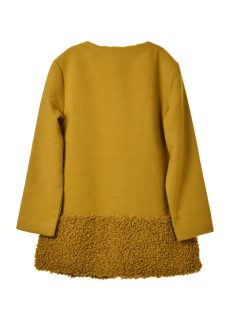 Sisley barna, elegáns lány kabát – 150 cm