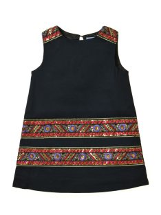 Rosalita fekete, ujjatlan lány ruha – 104 cm