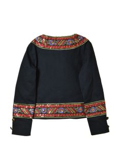 Rosalita fekete-piros flitteres lány blézer – 104 cm