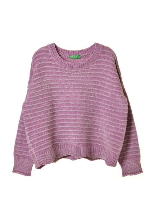 Benetton lila bársony lány pulóver – 100 cm