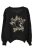 Sisley fekete, strasszköves lány pulóver – 120 cm