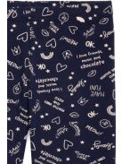 Benetton sötétkék, mintás lány leggings – 82 cm