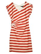 Comma piros-fehér csíkos női ruha – 36