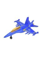 Metal World fém vadászrepülő játék – 15 cm, kék