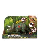 World of Dinosaurs hangot adó dinoszaurusz figura - 20 cm, Triceratops