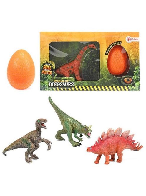 World of Dinosaurs dinoszaurusz figurák meglepetés tojással – 10 cm