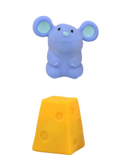 Kifordítható gumi állat figurák – egér/sajt