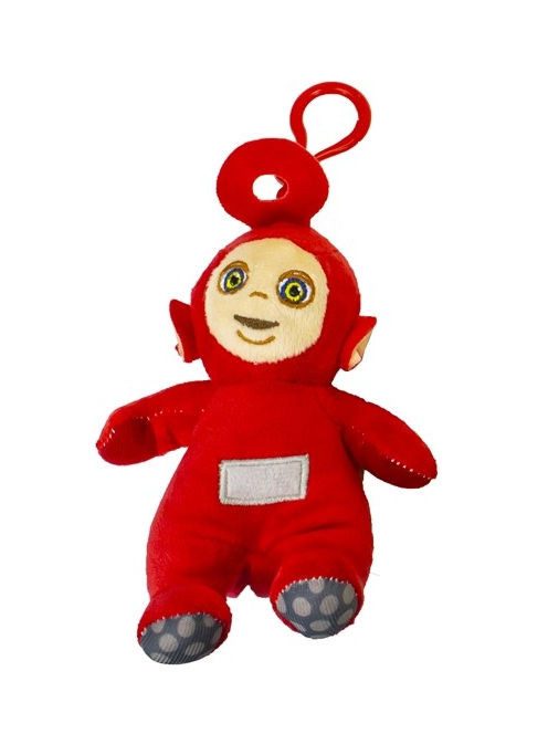 Teletubbies Po piros bagclip plüss – 15 cm