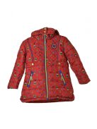 Rosalita piros, mintás lány téli kabát – 104 cm