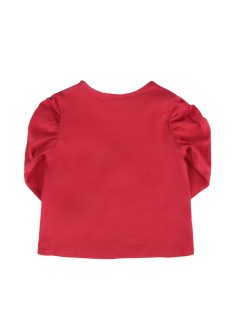 Benetton piros, hosszú ujjú bébi lány felső – 62 cm