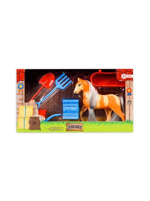 Toi-toys Horses fésülhető ló figura kiegészítőkkel – világosbarna
