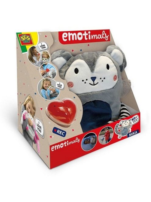 Emotimals hangfelvevős plüss állat – 23 cm, Mika lemúr
