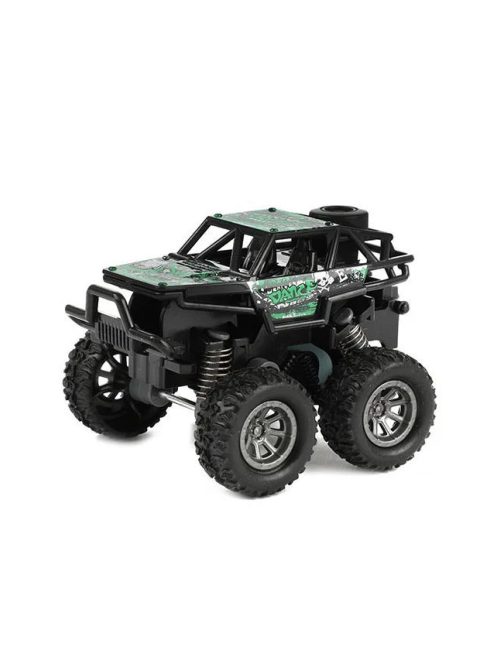 Cars&Trucks visszahúzós monster truck autó – 6 cm, zöld