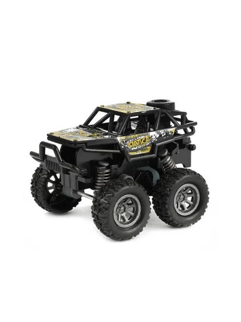 Cars&Trucks visszahúzós monster truck autó – 6 cm, sárga