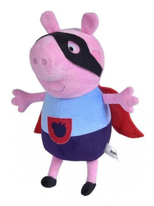 Peppa Malac Zsoli hős jelmezben plüss - 26 cm