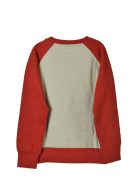 OVS piros/drapp, zsebes fiú pulóver – 104 cm