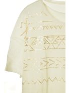 Triangle fehér, flitteres női póló – 50 EU