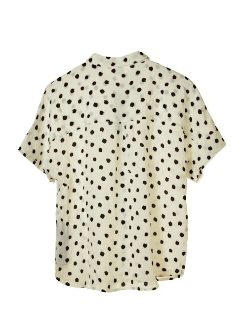 Black Label fehér, mintás, galléros női blúz – 36